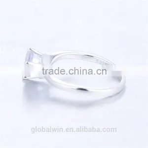 Crystal Gemstones Ring Free Sample Wholesale Custom Engraving With 6 Prongs Mexican Wedding Rings Gemstones Ring For Women thumbnail-2