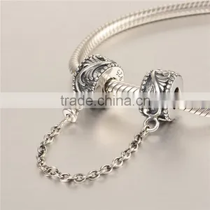 925 Sterling Silver Custom Design Safety Chains Antique Finshing European Bracelets Chains New Arrival Safety Chains thumbnail-3