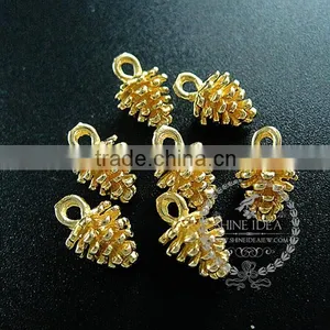12mm Raw Brass Pine Nut DIY Pendant Charm Jewelry Supplies 1850244 thumbnail-1