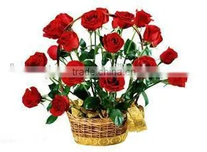 Handmade Reusable Fresh Flower and Fruit Storage Wicker Basket for Wedding thumbnail-1