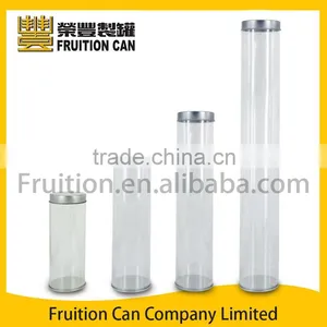 Clear Cylinder With a Tin Lid thumbnail-1