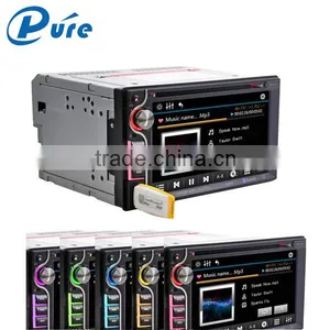 Hot Sale 6.2 Inch Double Din Touch Screen Car DVD Player Built in TV System/ FM Radio/ Amplifier With Bluetooth thumbnail-1