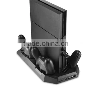 Multi-functional Charging Stand W/ Built-in Cooling Fans & Quad USB Ports For PS4 Console And Controllers thumbnail-1