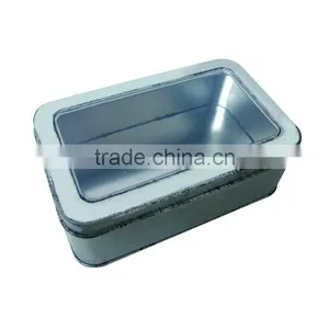 Rectangular Gift Tin Box for Clear Window,Storage Tin Box thumbnail-2