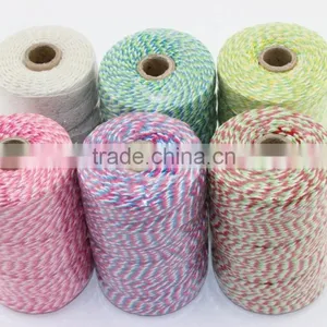2mm*200yds Three Colors Twisted Baker Twine for Gift Packing Cooking Party Wedding Decorating and DIY thumbnail-1
