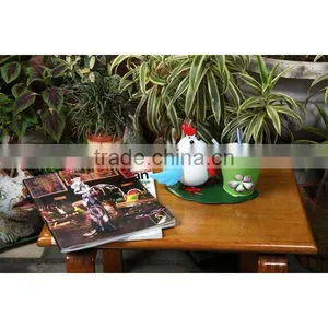 Small Egg Shape Chicken With Pot White thumbnail-1
