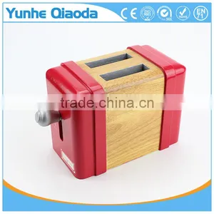 Early Education Toy for Kids Red Pop Up Toaster Wooden Play Kitchen Set thumbnail-4
