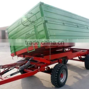 Hot Sale Euro Style Tractor Use Hydraulic 8 Tons,heavy Duty Farm Tipping Trailer, Rear and Side Tipping With CE thumbnail-3