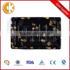 Blister Food Safety Rectangle Square Large Plastic Sushi Food Serving Tray thumbnail-1