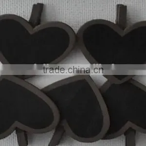 5pc Heart-shaped Black Chalkboard Clips thumbnail-1