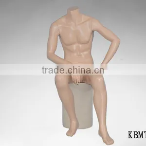 Skin Color Sitting Male Headless Mannequin Suitable For Retail Window Display thumbnail-2