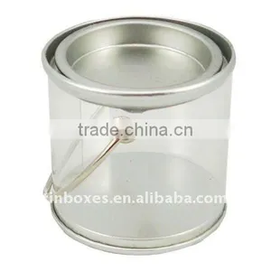 Without Printing Round PET Tin Bucket thumbnail-1