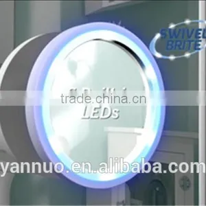 360 Rotation LED Lighted Makeup Mirror, Makeup Mirror With Light Swivel Brite thumbnail-4