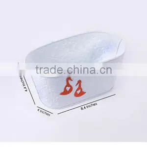 Decorative Flower Planters | New Classic Metal White Finished Planters thumbnail-3