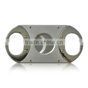 Stainless Steel Double Blades Cigar Knife ,double Handle Cigar Cutter thumbnail-1