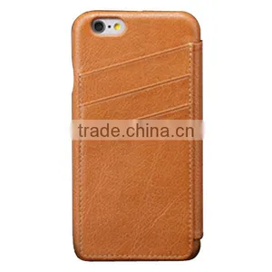 2017 High Quality New Design Real Leather Phone Leather Case, Leather External Have Card Slot Wallet For IPhone6 thumbnail-1