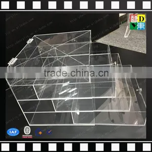 2016 Clear Acrylic Makeup Organizer Diamond Handle, Acrylic Makeup Drawer Box, Flip Cover Acrylic Cosmetic Storage Boxes thumbnail-3