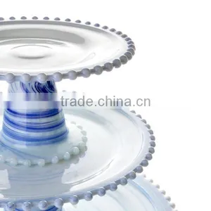 Colorful Beaded Cake Plate With Clouds Design for Cake thumbnail-2