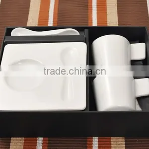 Lifestyle Promotional Porcelain Espresso Coffee Cup and Saucer Set With Spoon thumbnail-2