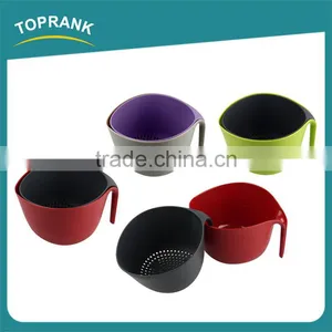 Hot Selling Kitchen Vegetable Fruit Wash Multicolor Plastic Fruit Colander With Handle thumbnail-2