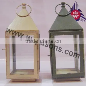 Antique Wrought Metal Candle Lantern thumbnail-3