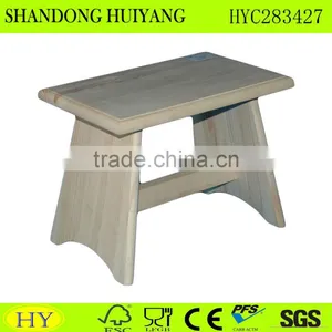 Cheap FSC Natural Unfinished Wooden Stool thumbnail-1