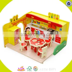 2017 Wholesale Kids Mini Wooden Diy Kitchen Toy New Design Children Wooden Diy Kitchen Toy Fashion Wood Diy Kitchen Toy W03B058 thumbnail-1