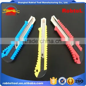 Utility Knife Retractable Blade Box Cutter Art Knives Snap off Lock Razor Blade Plastic Shell thumbnail-2