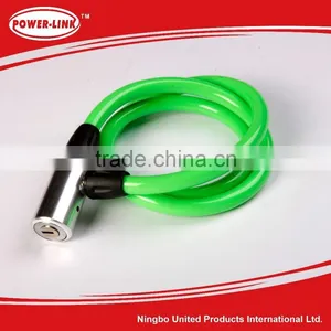 2016 Hot Sales Green Plastic Alloy Practical Safe Bicycle Bike Cable Lock thumbnail-1