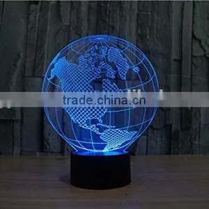 3D Lamp LED Night Light Colorful Atmosphere Lamp With USB Cable thumbnail-1