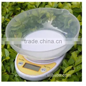 2016 New Arrival Hot Sale 5KG 5000G/1G Home Kitchen Scale Digital LCD Diet Food Weight 3 Units With Bowl thumbnail-1