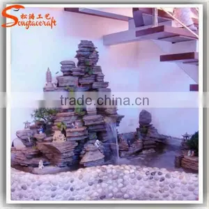 2015 Home Decor Indoor Fiberglass Artificial Rock Waterfall Lowes Water Fountains thumbnail-1