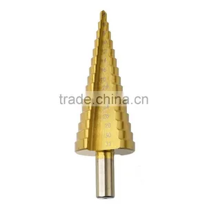 3Pcs/lot HSS Steel Large Step Cone Titanium Coated Metal Drill Bit Cut Tool Set Hole Cutter 4-12/20/32mm Wholesale thumbnail-3