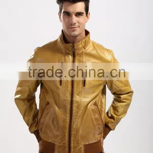 2015 New Style Motorcycle Leather Jacket Men Wholesale thumbnail-5