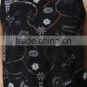 New Design Factory Price Accept Small/Min/Loe Order Quantity Ebroideried Embellishment Beaded Women Top Women Blouse thumbnail-6