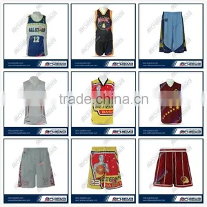 2015 Custom Sublimation Printing Basketall Jerseys Basketball Shorts thumbnail-1