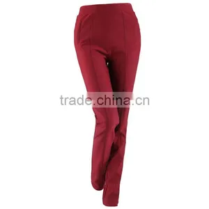 Factory High Quality and Best Price Women Hot Sale Summer Autumn High Waist Tight Slim Red Elegant Long Pants thumbnail-3