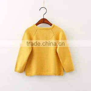 Wholesale Ginger Color Knitting Patterns Baby Girl Cardigans Sweaters thumbnail-2