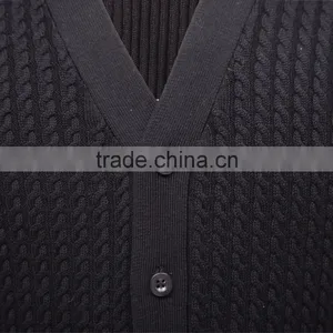 Men's Silk and Cotton Blend Sleeveless Cardigan Cheap thumbnail-3