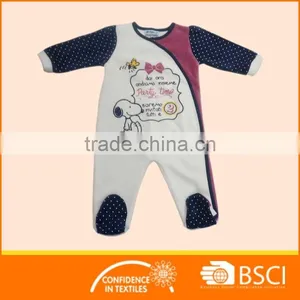 Long Sleeved Cartoon Soft Baby Cotton Romper thumbnail-1