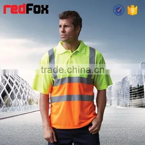 Yellow 180gsm Net Long Sleeve Safety T-shirt for Worker Reflective Motercycle Safety T-shirt Industrial Safety T-shirt thumbnail-2