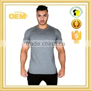 Men's Slim Fit Bodybuilding Fitness t Shirt Wholesale 2015 thumbnail-3