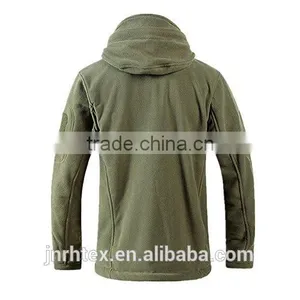 Full Zipper Custom Brand Logo Micro Polar Fleece Hoodie thumbnail-6