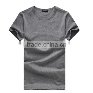 2017 Garment Factory Customized Your Own Brand Design Plain Color 95% Cotton 5% Spandex Private Label High Quailty Men T-shirts thumbnail-2