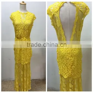 Fast Delivery Elegant Sleeveless Beaded Women Party Wear Long Evening Dress thumbnail-4
