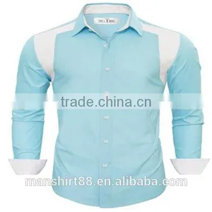 2016 New Wholesale Slim Fit Camisa Custom Mens Casual Dress Shirts thumbnail-4