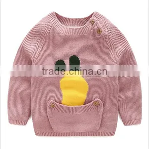 2016 New Design Long Sleeve Round Collar Autumn Winter Children Knitted Sweaters Baby Knitting Pullover thumbnail-4