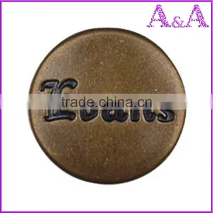 New Style Silver Nickel Free Jeans Button Custom Design Nickel Color Buttons for Jeans Washable and Hand Press thumbnail-1