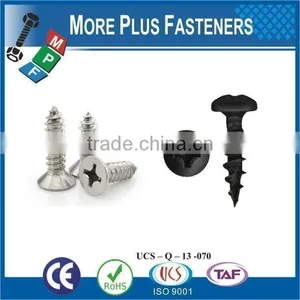 Taiwan Tapping Screw #10-12 x 1" Phillips Drive Flat Head Grade 18-8 Type A Point Stainless Steel Sheet Metal Screw thumbnail-6