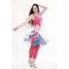 Fashionable Red Belly Dance Practice Costumes With Spandex Mesh Pants + Top thumbnail-1